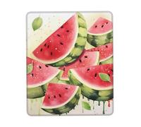 Tappetino per mouse con anguria e frutta fresca, impermeabile, con base in gomma antiscivolo, tappetino per mouse da gioco liscio con bordo cucito, tappetino per mouse per computer, decorazione per