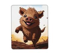 Tappetino per mouse con animazione di cinghiale che salta, impermeabile, con base in gomma antiscivolo, tappetino per mouse da gioco liscio con bordo cucito, tappetino per mouse per computer