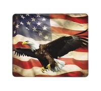 Tappetino per mouse con bandiera americana, 20 x 24,1 cm, tappetino per mouse personalizzabile, tappetino per mouse impermeabile per gaming, tessuto Lycra lavabile, base in gomma antiscivolo