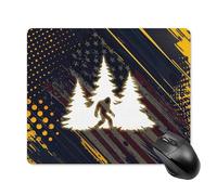 Tappetino per mouse con bandiera americana Bigfoot, base antiscivolo portatile per computer, laptop, ufficio, casa e viaggi