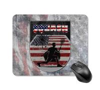 Tappetino per mouse con bandiera americana e texture vintage, base antiscivolo, portatile, per computer, laptop, ufficio, casa