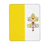Tappetino per mouse con bandiera del Vaticano multicolore in gomma ispessita con bordo bloccato, 21,1 x 26,2 cm, per ufficio, gioco, studio e scrivania