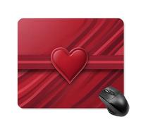 Tappetino per mouse con bandiera di San Valentino, con base in gomma antiscivolo, tappetino per mouse quadrato, tappetino per mouse da scrivania, per laptop, ufficio, accessori regalo, 25 x 30 cm