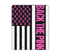 Tappetino per mouse con bandiera rosa a sostegno della lotta contro il cancro al seno, lavabile, con base in gomma antiscivolo, ideale per il gaming e la casa.