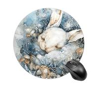 Tappetino per mouse con base in gomma antiscivolo, lavabile, impermeabile, motivo: coniglio addormentato, per laptop, ufficio e casa