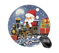 Tappetino per mouse con base in gomma antiscivolo, lavabile, impermeabile, motivo "Trenino di Babbo Natale", per laptop, ufficio e casa