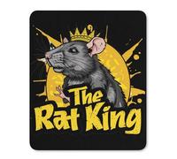 Tappetino per mouse con base in gomma antiscivolo, motivo: Rat King, per ufficio