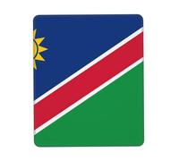 Tappetino per mouse con base in gomma con bordo cucito, antiscivolo, per ufficio, gaming, superficie in tessuto liscio, verticale multiplo, bandiera della Namibia