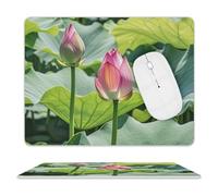 Tappetino per mouse con bellissimi fiori di loto, impermeabile e antiscivolo, tappetino per mouse portatile, comodo tappetino per mouse per desktop, casa, ufficio, laptop