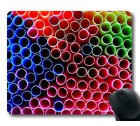 (Tappetino per mouse con blocco di precisione) Abstract Circles Close-Up Visualizza colorato colorato Gaming mouse pad tappetino per computer o computer