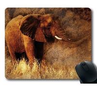 (Tappetino per mouse con blocco di precisione) Elephant Animal Art Abstract Vintage Nature Gaming tappetino per mouse per mac o computer