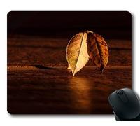 (Tappetino per mouse con blocco di precisione) Foglia Autunno Alba Golden Hour Light And Dark Gaming tappetino per mouse per mac o computer