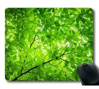 (Tappetino per mouse con blocco di precisione) Legno The Leaves Twig Leaf Texture Pattern Natura Gaming tappetino per mouse per mac o computer