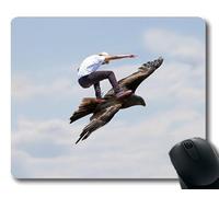(Tappetino per mouse con blocco di precisione) Skatebirding Freedom Eagle Fly E Wild Sky Flight Gaming tappetino per mouse per mac o computer