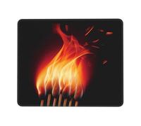 Tappetino per mouse con bordo cucito, comodo, impermeabile, antiscivolo, tappetino per mouse da gioco, fiammiferi, quadrato, lavabile, per ufficio, casa, laptop, 21,1 x 26,2 cm