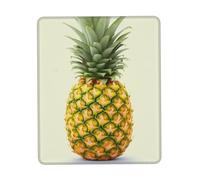 Tappetino per mouse con bordo cucito, comodo, impermeabile, antiscivolo, tappetino per mouse da gioco, quadrato, con ananas fresco, lavabile, per ufficio, casa, laptop, 25,4 x 30,5 cm