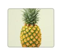 Tappetino per mouse con bordo cucito, comodo, impermeabile, antiscivolo, tappetino per mouse da gioco, quadrato, con ananas fresco, lavabile, per ufficio, casa, laptop, 25,4 x 30,5 cm