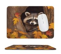 Tappetino per mouse con bordo cucito con buco dell'albero in autunno | Tappetino per mouse portatile con base in gomma antiscivolo, con foro per albero in autunno, per casa, ufficio, scrivania