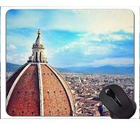 Tappetino per mouse con bordo di blocco, tappetini per mouse da gioco rettangolo personalizzati Firenze Buddha Purification