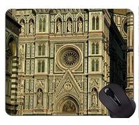 Tappetino per mouse con bordo di chiusura, mousepad con base in gomma antiscivolo a base di statue di Florence Buddha Statue