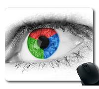 (Tappetino per mouse con bordo di precisione) Astratto Rosso Verde Blu Colori primari Close-Up Gioco tappetino per mouse per mac o computer