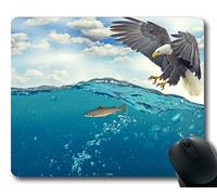 (Tappetino per mouse con bordo di precisione) White Tailed Eagle Adler Bald Eagle Raptor Fly Gaming tappetino per mouse per mac o computer