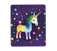 Tappetino per mouse con bordo in gomma ispessita multicolore con stella di un cavallo, 17,8 x 21,8 cm, per ufficio, gioco, studio e scrivania