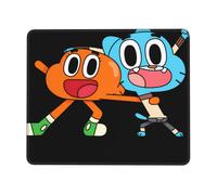 Tappetino per mouse con bordo in gomma "The Amazing World of Gumball", compatibile con computer e laptop, tappetino da scrivania multiuso per