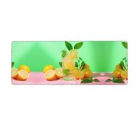 Tappetino per mouse con bordo limonata rinfrescante adatto per l'uso in uffici, biblioteche e case (30 cm × 80 cm)