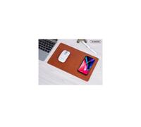 Tappetino per mouse con caricabatterie wireless YK in marrone