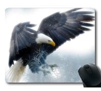 (Tappetino per mouse con chiusura a scatto di precisione) Bald Eagle Bird Predator Raptor Wildlife Nature Gaming tappetino per mouse per mac o computer