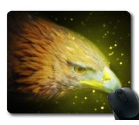 (Tappetino per mouse con chiusura a scatto di precisione) Eagle Head Golden Eye Gliding Fly Feathers Bird Gaming tappetino per mouse per mac o computer