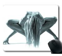 (Tappetino per mouse con chiusura a scatto di precisione) Woman Act Girl Naked Abstract Erotic Pose Gaming tappetino per mouse per mac o computer