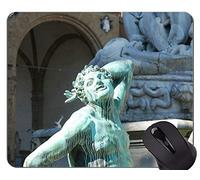 Tappetino per mouse con chiusura a scatto, Mouse pad con simbolo di Florence Statue in rilievo con bordo cucito