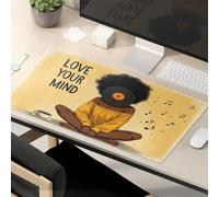 Tappetino per mouse con citazioni divertenti Mindfulness and Musica: un viaggio tranquillo tappetino per mouse divertente per scrivania tappetini per mouse divertenti