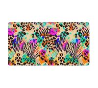 Tappetino per mouse con cuciture, tappetino per mouse per computer con base in gomma antiscivolo per laptop, ufficio e casa, compatibile con stampe arcobaleno, animali, zebra, tigre, ghepardo, leopard