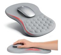 Tappetino per mouse con cuscino in gel, tappetino per mouse ergonomico con poggiapolsi per ufficio/giochi, memory foam, sollievo dal dolore, base antiscivolo in poliuretano, 30 x 20 cm, regalo di