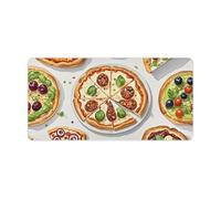 Tappetino per mouse con diverse pizze, grande, antiscivolo, per scrivania da ufficio, grande, per computer e laptop, protezione per laptop, blocchi per scrivere per ufficio e casa, 12" X 24"