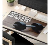 Tappetino per mouse con divertente motivazione: Remember Why You Started, tappetino per mouse per scrivania da gioco