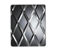 Tappetino per mouse con figura geometrica color argento, impermeabile, antiscivolo, base in gomma, tappetino per mouse da gioco liscio con bordo cucito, tappetino per mouse per computer, decorazione