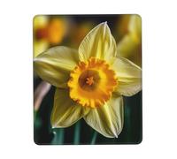 Tappetino per mouse con fiori di narciso, impermeabile, con base in gomma antiscivolo, tappetino per mouse da gioco liscio con bordo cucito, tappetino per mouse per computer, decorazione per casa