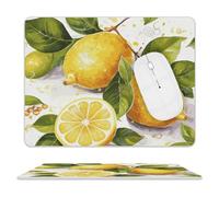 Tappetino per mouse con frutta e limone, impermeabile e antiscivolo, tappetino per mouse portatile, comodo tappetino per mouse per desktop, casa, ufficio, laptop
