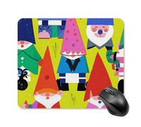 Tappetino per mouse con gnomi colorati con bordo cucito, tappetino per mouse di alta qualità in panno lavabile, tappetino per mouse in gomma antiscivolo, design perfetto per giochi, laptop, lavoro in