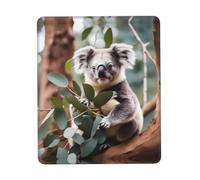Tappetino per mouse con koala in gomma ispessita multicolore con bordo bloccato 21,1 x 26,2 cm per ufficio, gioco, studio e scrivania