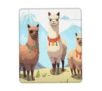 Tappetino per mouse con lama e alpaca, impermeabile, con base in gomma antiscivolo, tappetino per mouse da gioco liscio con bordo cucito, tappetino per mouse per computer, decorazione per casa
