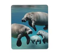 Tappetino per mouse con lamantino con bordo cucito, base in gomma antiscivolo, lavabile, per computer portatili