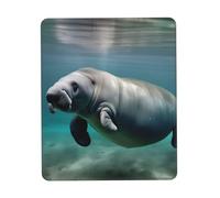 Tappetino per mouse con lamantino con bordo cucito, base in gomma antiscivolo, lavabile, per computer portatili