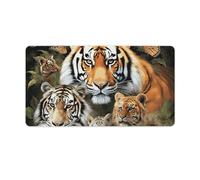 Tappetino per mouse con leone, tigre, leopardo e farfalla, tappetino per tastiera per computer portatile, tappetino da scrivania per scrivania, grande tappetino per mouse da gioco, protezione per