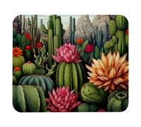 Tappetino per mouse con motivo a cactus spinosi, antiscivolo e impermeabile, ideale per ufficio e casa, compatibile con i fogli assorbenti in tessuto