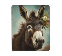 Tappetino per mouse con motivo asino, tappetino per mouse da gioco ultra liscio, base in gomma antiscivolo, tappetino per mouse impermeabile per computer, scrivania, laptop, ufficio, piccolo e portati